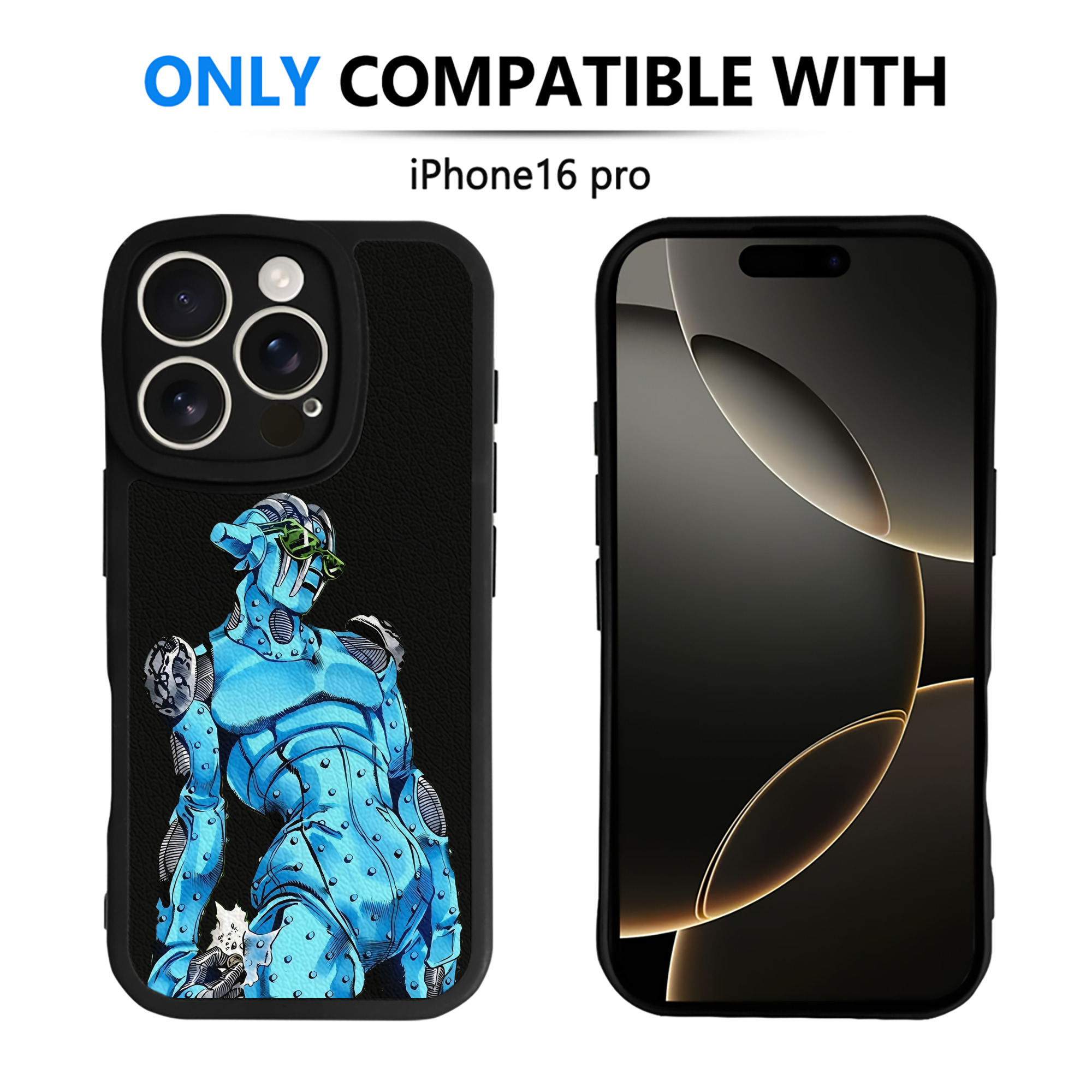 （画像用） ジョジョの奇妙な冒険 JoJo's Bizarre Adventure 【iPhone 16シリーズ対応】シリコンスマホケース（レザー調） 材質：シリコン